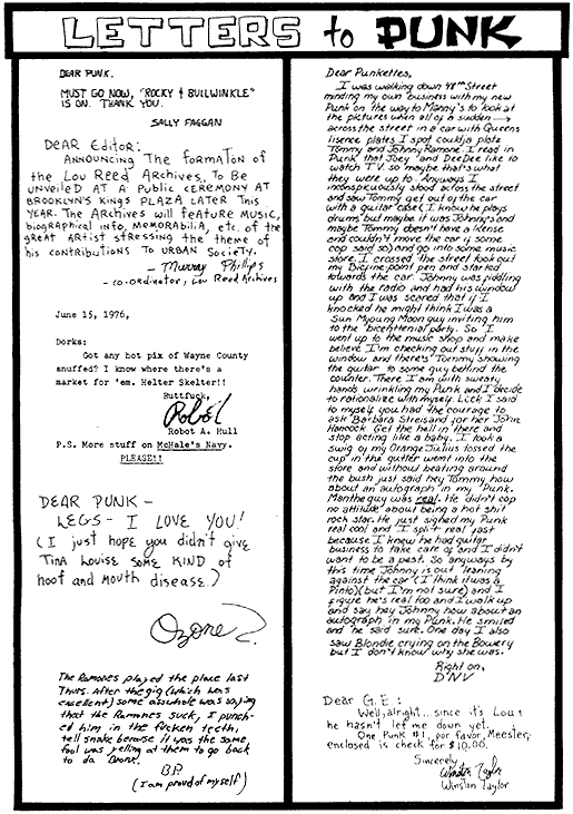 Letters to Punk