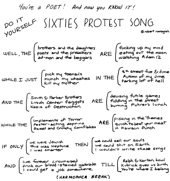 Do-It-Yourself '60s Protest Song, by Robert Romagnoli