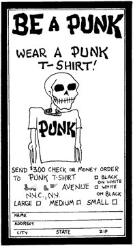 PUNK T-shirt ad