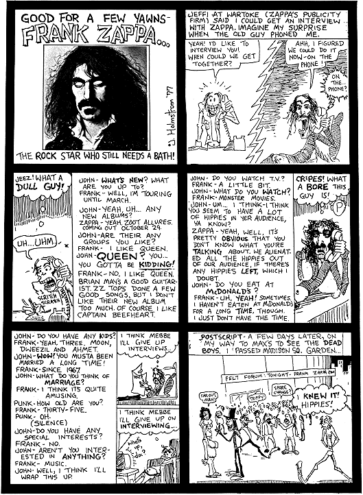 Zappa Interview by J. Holmstrom